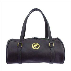 HUNTING WORLD Handbag Logo Plate Leather Authentic USED T21082